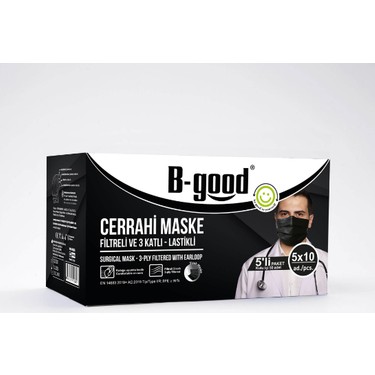 Corelife 3 Katli Cerrahi Maske Ultrasonik Meltblown 50 Li